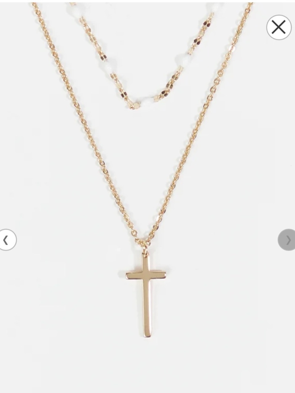 ❤️‍🔥BOGO FREE NWT Altar'd State Gold Layered Cross Pendant Necklace Christian - Picture 2 of 4